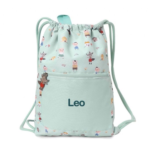 Mochila Saco Impermeable The Three Little Pigs Personalizable - Tutete [1]