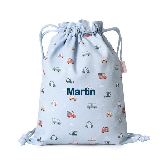 Mochila Saco Tela City Cars Personalizable - Tutete [2]