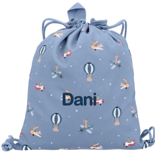 Mochila Saco Tela Planes Personalizable Tutete [1]