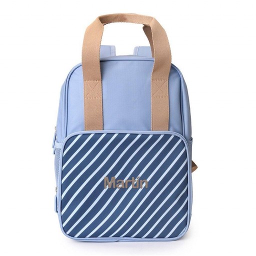Mochila Scout Stripes Blue Personalizable Monnëka [6]