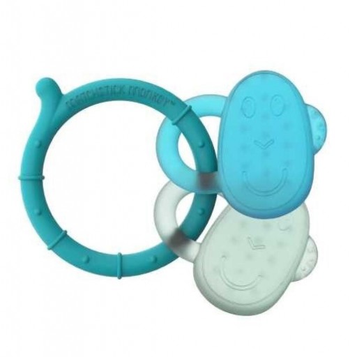 ​Mordedor Matchstick Monkey Refrigerable – Alivio refrescante para la dentición, color Azul 