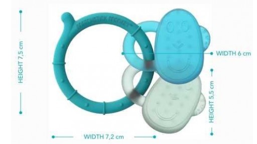 ​Mordedor Matchstick Monkey Refrigerable – Alivio refrescante para la dentición, color Azul  [1]