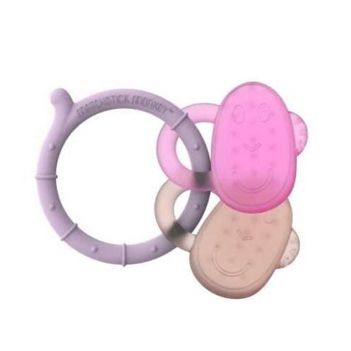 ​Mordedor Matchstick Monkey Refrigerable – Alivio suave y refrescante para la dentición , color Dusty Pink