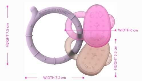 ​Mordedor Matchstick Monkey Refrigerable – Alivio suave y refrescante para la dentición , color Dusty Pink [1]