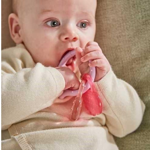 ​Mordedor Matchstick Monkey Refrigerable – Alivio suave y refrescante para la dentición , color Dusty Pink [3]