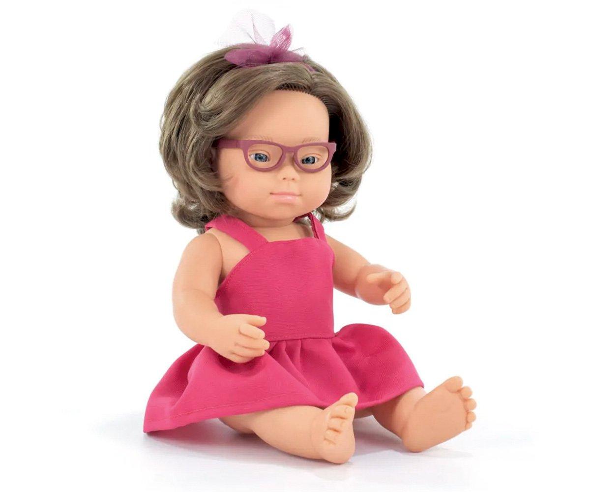 Muñeca Caucásica Síndrome con Gafas 38 cm My Friends & Me Miniland