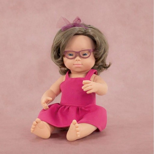 Muñeca Caucásica Síndrome con Gafas 38 cm My Friends & Me Miniland [1]