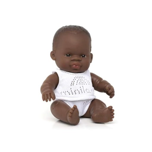 Muñeco africano 21 cm con ropa interior - Miniland