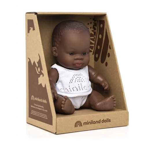 Muñeco africano 21 cm con ropa interior - Miniland [1]