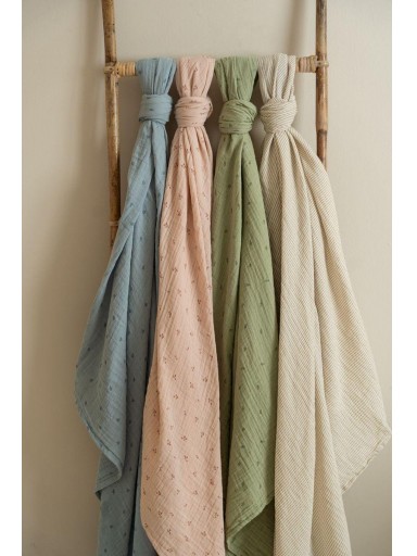 Muselina para Bebés Little Dutch –  Puro Azul Denim [1]