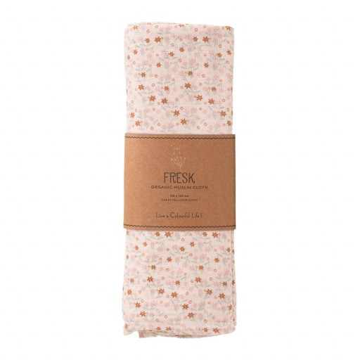 Muselina de Algodón Orgánico Fresk – Flores [0]