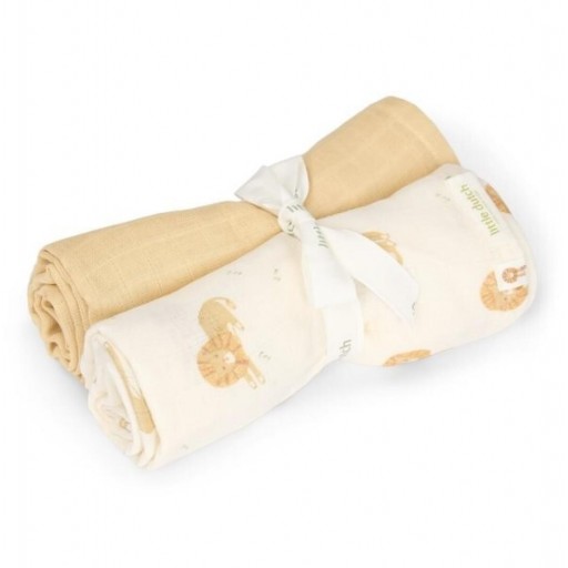 Set de 2 Muselinas Safari Leo Little Dutch – 70 × 70 cm