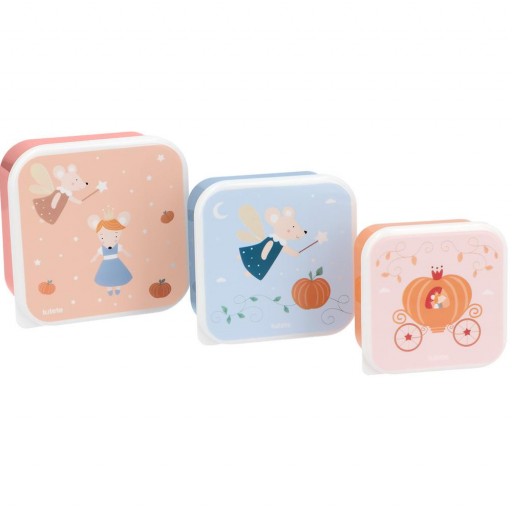 3 Cajas Almuerzo mod. Mouse Fairies - Tutete