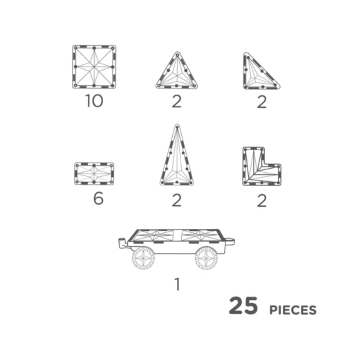 Pack de Construcción Magnética Cleverclixx - Wheels Pack Intense (25 Piezas) [3]