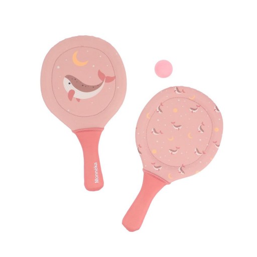 Palas de Playa Neopreno Whale Pink con Pelota Monnëka