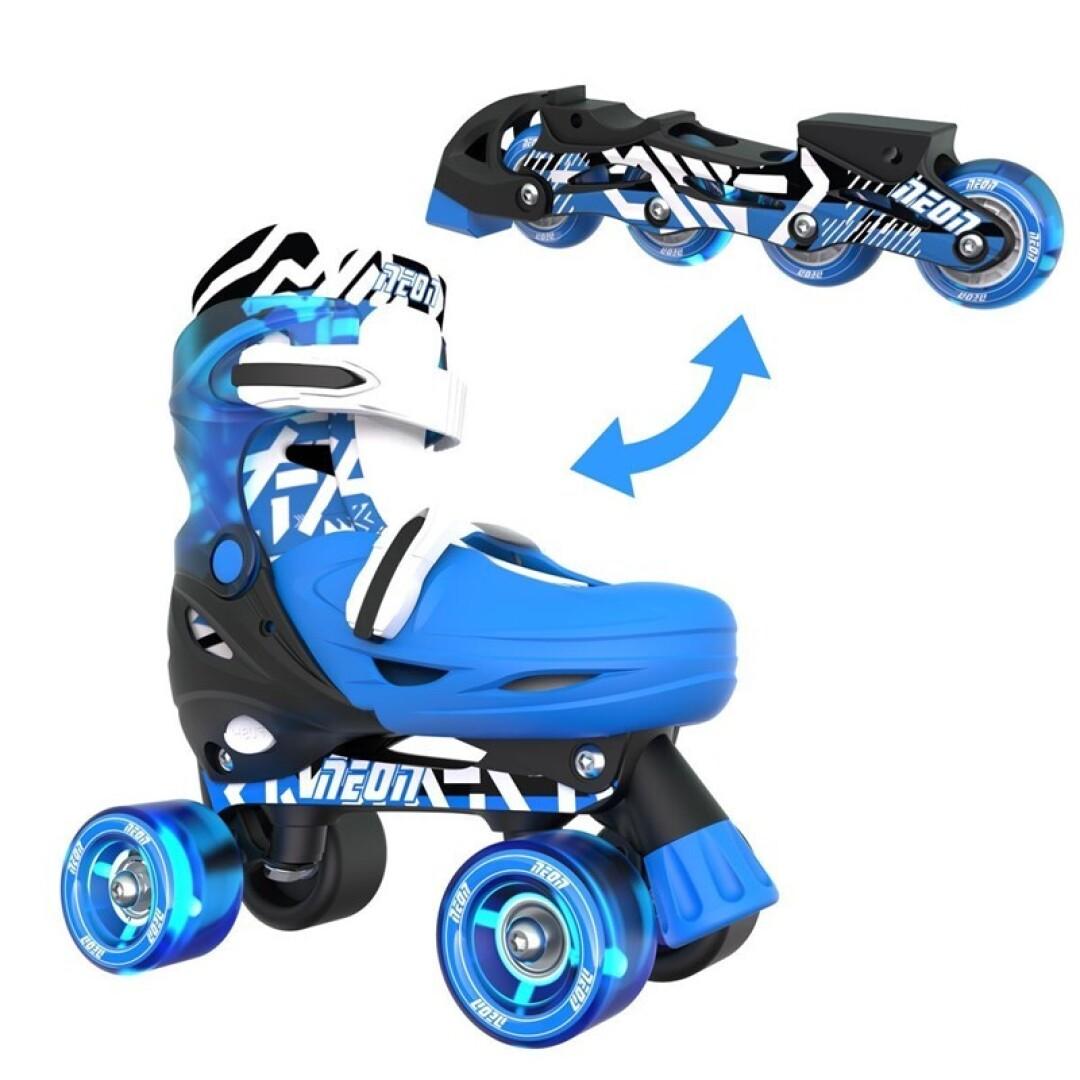 Patines Combo Neón 2 en 1 Ajustables con Ruedas Luminosas - Yvolution