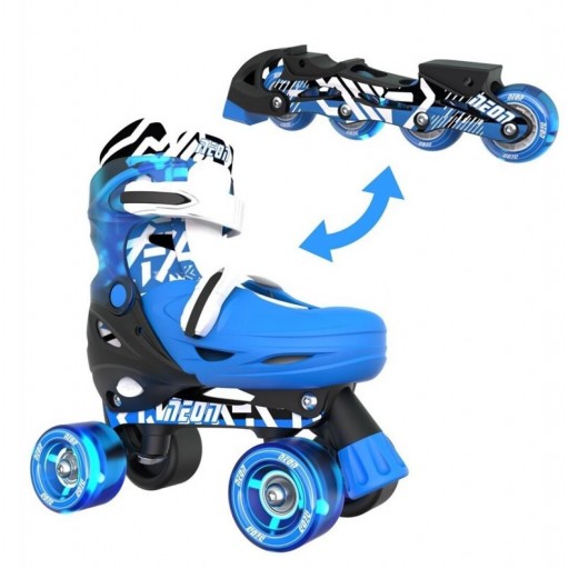Patines Combo Neón 2 en 1 Ajustables con Ruedas Luminosas  - Yvolution