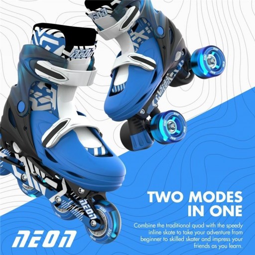 Patines Combo Neón 2 en 1 Ajustables con Ruedas Luminosas  - Yvolution [2]