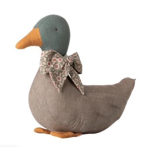 Pato decorativo con lazo gris - Maileg [0]