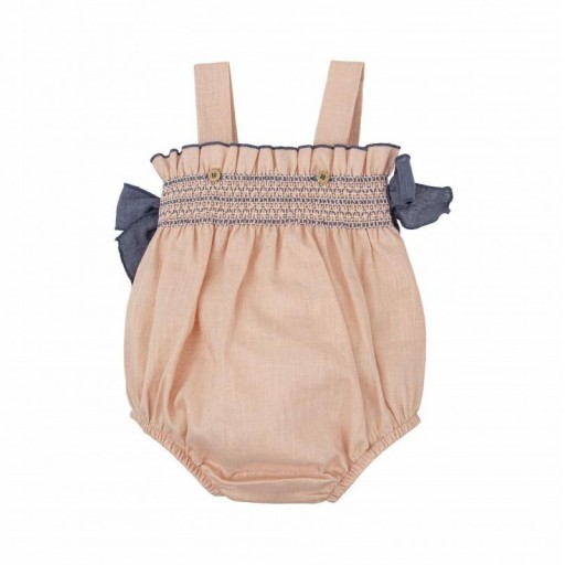 ​Ranita bebé Babidu tirantes con nido de abeja y lazos [1]