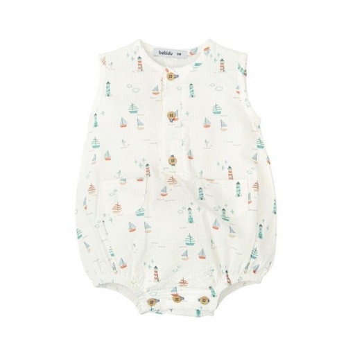 ​Ranita bebé niño Babidu estampado marinero con bolsillos