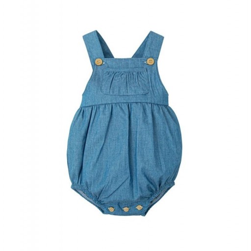 ​Ranita bebé Babidu denim con tirantes y botones de madera [0]