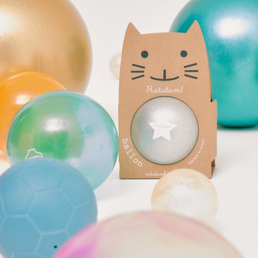 ​Pelota Glitter color plata, 15 cm – Ratatam Kids [1]