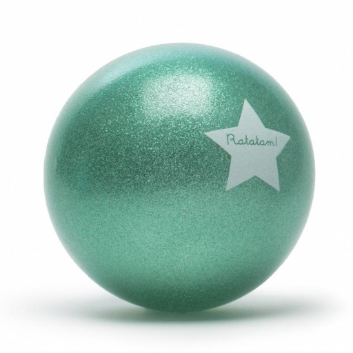 Pelota Ratatam - estrella glitter verde [2]