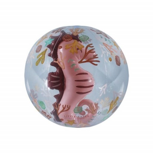 ​Pelota de playa Little Dutch Ocean Dreams Rosa con caballito de mar 3D [0]