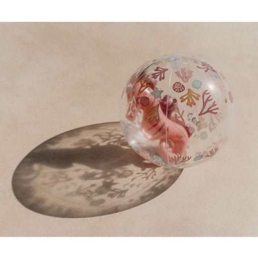 ​Pelota de playa Little Dutch Ocean Dreams Rosa con caballito de mar 3D [1]