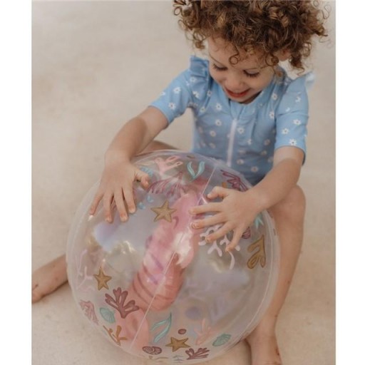 ​Pelota de playa Little Dutch Ocean Dreams Rosa con caballito de mar 3D [3]