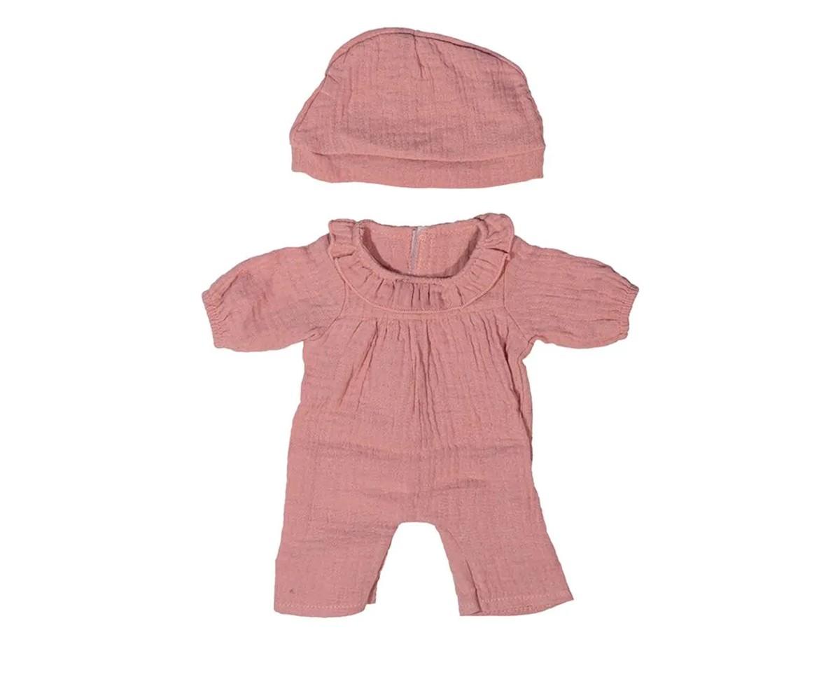 Pijama Rosa con Gorro para Muñecos 38 cm Miniland