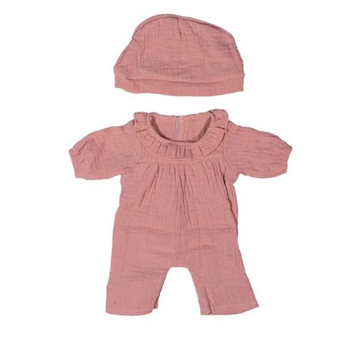 Pijama Rosa con Gorro para Muñecos 38 cm Miniland