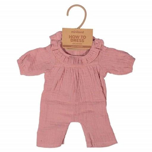 Pijama Rosa con Gorro para Muñecos 38 cm Miniland [1]
