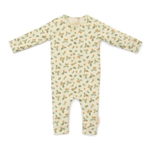 ​Pijama Little Dutch de una pieza para bebé - Hojas del Bosque de algodón orgánico