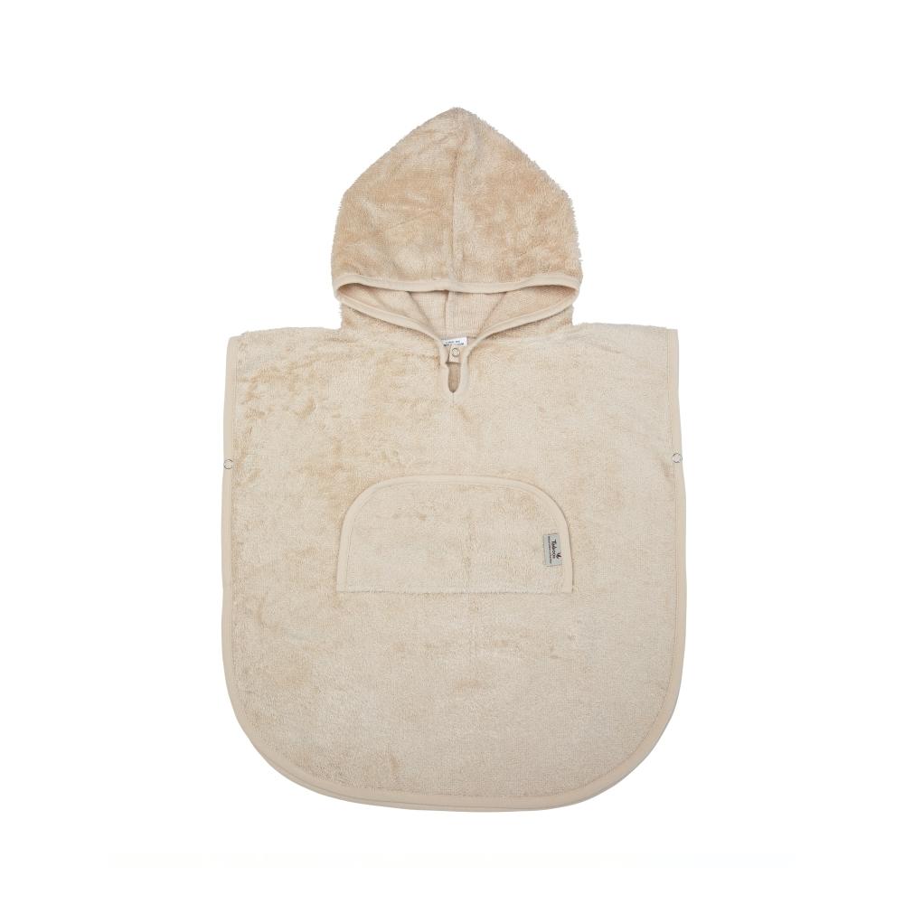 Poncho de baño infantil de bambú - Timboo - Color Almond