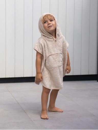 Poncho de baño infantil de bambú - Timboo - Color Almond [2]