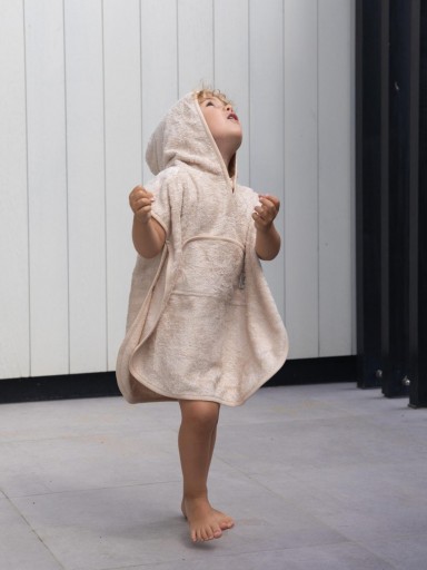 Poncho de baño infantil de bambú - Timboo - Color Almond [3]