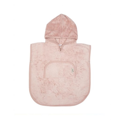 Poncho de baño infantil de bambú - Timboo - Color misty rose