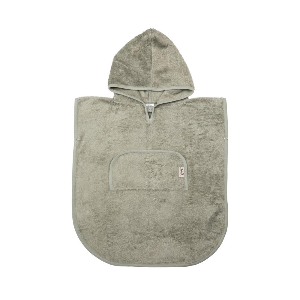 Poncho de baño infantil de bambú - Timboo - Color Whisper green
