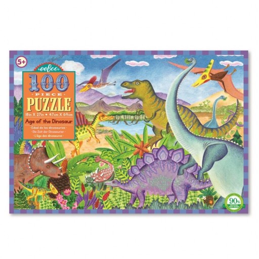 Puzzle 100 piezas era de dinosaurio