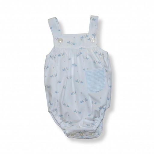 Pelele bebé tirantes estampado pollitos – Paloma de la O