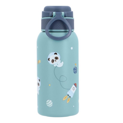 Botella térmica infantil de acero inoxidable mod. Pandas in Space - 500 ml [1]