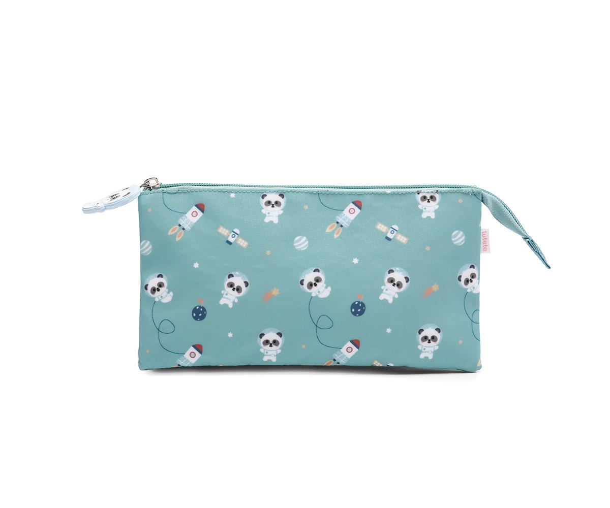 Estuche 3 Compartimentos mod. Pandas in Space - Tutete
