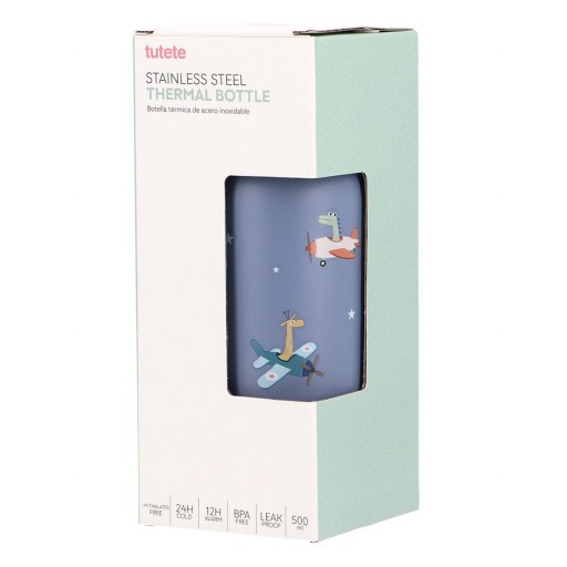 Botella térmica infantil de acero inoxidable mod. Planes - 500 ml [2]