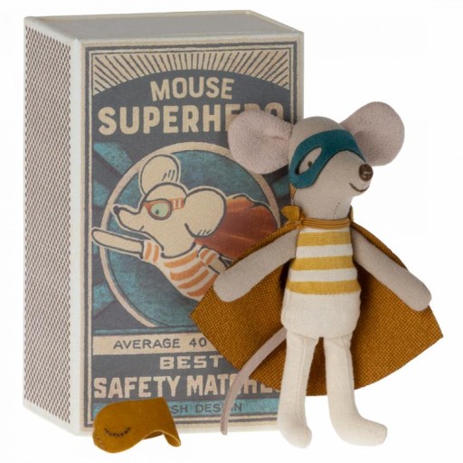 Super Héroe Ratón Hermano Pequeño en Caja Maileg