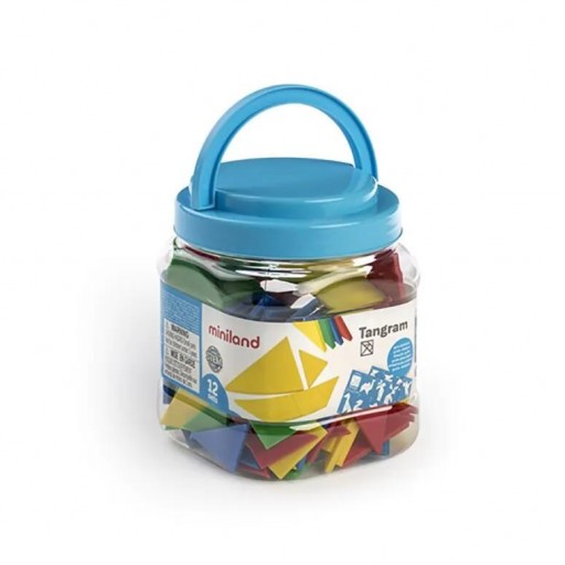 Miniland Juguete educativo Set 12 Tangrams - Miniland