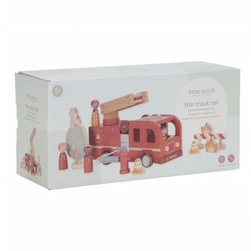 Set de Bomberos con Camión Little Dutch – Madera FSC [1]