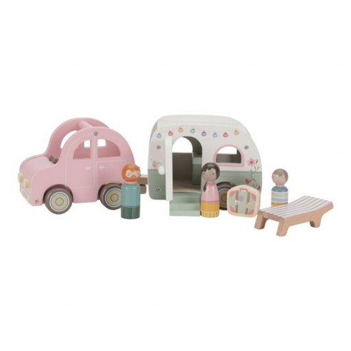 Coche con Caravana de Madera - Little Dutch [0]