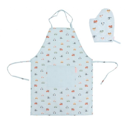Set Delantal y Manopla City Cars Personalizable – Tutete